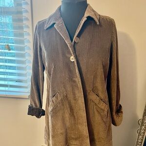 J. Jill Tan Corduroy Trench Coat